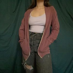 red american apparel lightweight jacket